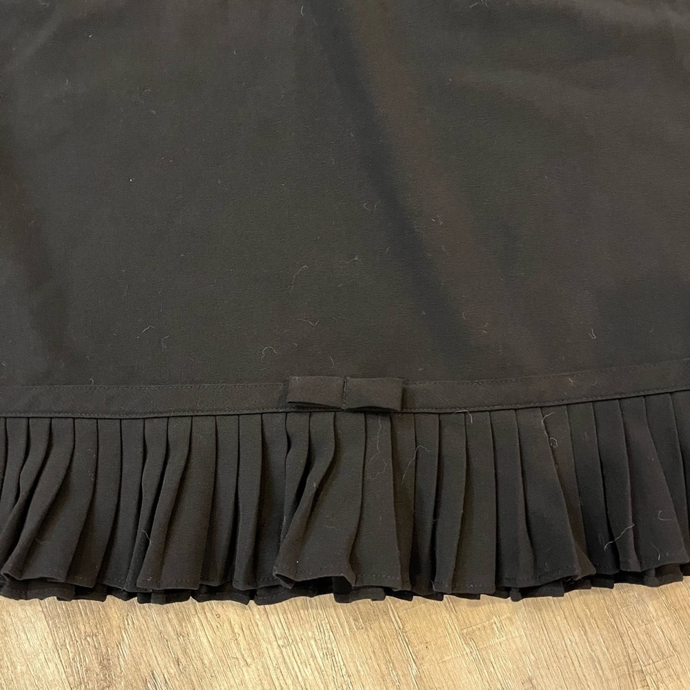 dressbarn Black Mini Skirt with Pleated Hem 20W - Picture 3 of 15
